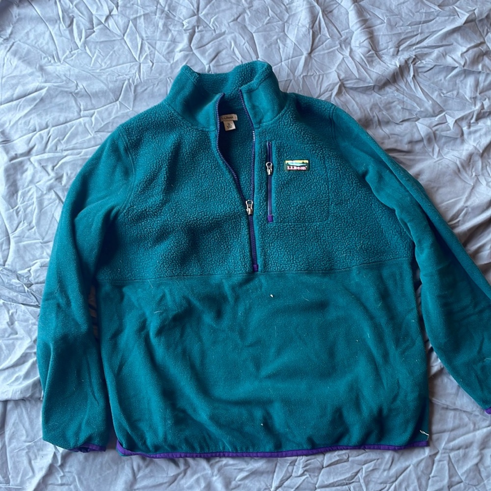 XL LL Bean Quarter zip sweater